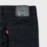 Levi's 512 Jeans Men 30x30 Black Slim Taper Leg Dark Wash Mid Rise Stretch Denim Pants