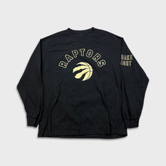 2015 October's Very Own x Toronto Raptors Shirt Mens XL Black OVO NBA Long Sleeve Tee