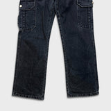Levi's 513 Cargo Jeans Mens 30x30 Black Wash Multi Pocket Utility Denim Pants