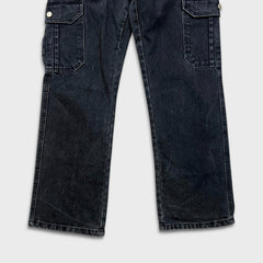 Levi's 513 Cargo Jeans Mens 30x30 Black Wash Multi Pocket Utility Denim Pants