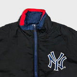 Vintage Pro Player New York Yankees Jacket Mens Large Black Reversible 90s MLB Baseball