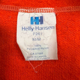 Vintage 80s Helly Hansen Fleece Mens Medium Orange 1/4 Zip Fiberpile Jacket