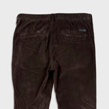 Hugo Boss Rice Slim Fit Pants Mens 32x32 Brown Stretch Corduroy Casual Trouser