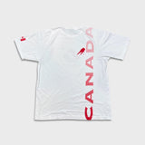 Vintage Y2K Team Canada Hockey T Shirt Mens Large White Bulletin Sleeve Flag Tee