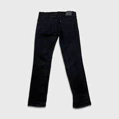 Levi's 511 Jeans Mens 36x32 Black Slim Fit Mid Rise Dark Wash Stretch Denim Pants