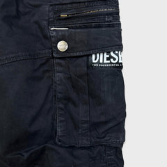 Diesel Only The Brave Pants Mens 34x26 Black Straight USA Cargo Utility Trouser