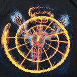 Vintage 2007 Tool T Shirt Mens Medium Black Spiral Flame Graphic Rock Band Tee