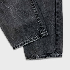 Levi's 501 '90s Style Jeans Womens 24x30 Black Original Fit Straight Dark Wash Denim Pants