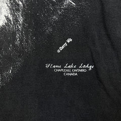 Vintage 90s Grizzly Bear T Shirt Mens Large Black Faded Distressed Animal Tee