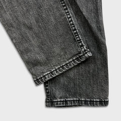 Levi's 502 Jeans Mens 30x30 Black Regular Taper Fit Faded Stone Wash Denim Pants