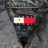 Vintage 90s Tommy Hilfiger Denim Jacket Womens XS Blue Western Trucker