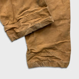 Carhartt Iconic R01 Duck Bib Overall Mens 34x32 Brown Relaxed Fit Carpenter Workwear
