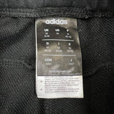Adidas Sweatpants Mens Medium Black 3 Stripes Spell Out Taper Leg Fleece Jogger