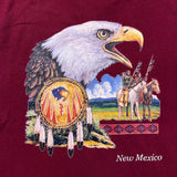 Vintage Y2K New Mexico T Shirt Mens XL Red Eagle Native American Graphic Tee