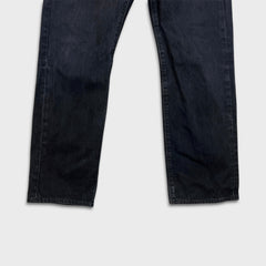Levi's 501 Jeans Mens 32x30 Black Original Straight Leg Dark Wash Denim Pants