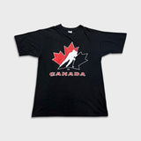 Vintage Y2K NHL Hockey Canada T Shirt Mens XL Black Sports Graphic Tee