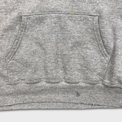 Vintage 90s Fruit of The Loom Blank Hoodie Mens XL Gray Distressed Sweater
