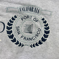 Vintage 90s San Francisco California Sweatshirt Mens Medium Blue 1/4 Zip USA Pullover