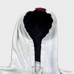 Vintage Y2K Quiksilver Hoodie Mens Small White Full Zip Surf Skater Hooded Sweater