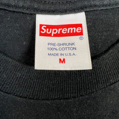 Supreme x Hanes Blank T Shirt Mens Medium Black USA Short Sleeve Tee