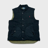 Vintage 90s Polo Ralph Lauren Vest Mens XL Black Pony Full Zip Jacket