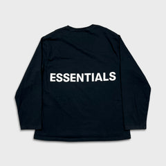 Fear of God Essentials Shirt Mens Large Black Boxy Graphic Long Sleeve Tee