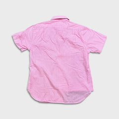 Psycho Bunny Button Up Pocket Shirt Mens Large Pink Gingham Preppy Short Sleeve
