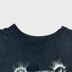 Led Zeppelin T Shirt Mens Medium Black Sun Faded Distressed Band Tee