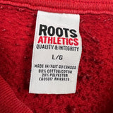 Vintage 90s Roots Athletics Sweatshirt Mens Large Red 1/4 Zip Faded Pullover