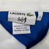Lacoste x Andy Roddick Polo Shirt Mens XL Blue Color Block Tennis Short Sleeve