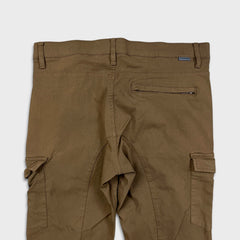 Projek Raw Pants Mens 36x29 Brown Tactical Taper Leg Casual Cargo Trousers