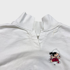 Vintage 90s Humor Design Sweatshirt Mens XL White Gymnastic Sportswear Crewneck