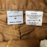 Carhartt Pants Womens 28x28 Brown Straight Leg Canvas Carpenter Workwear Trouser