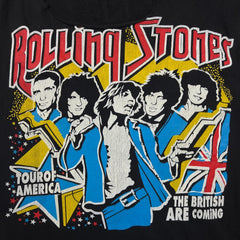 Vintage 1981 The Rolling Stones Tour Sleeveless T Shirt Mens XL Black Distressed Thrashed