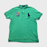Polo Ralph Lauren Shirt Mens Large Green Nautical Flags Big Pony Short Sleeve