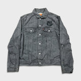 Levi's Denim Jacket Mens Medium Gray Type III Light Wash Western Trucker