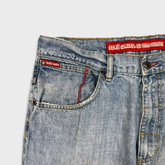Vintage Ecko Unltd Jeans Mens 34x33 Blue Light Wash Relaxed Fit Baggy Y2K Denim Pants