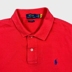 Polo Ralph Lauren Shirt Mens Large Red Pony Classic Fit Preppy Short Sleeve