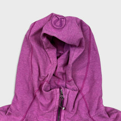 Lululemon Scuba Hoodie Womens Size 12 Purple Light Cotton Full Zip Sports Hooded Sweater