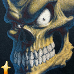 Vintage 1988 3D Emblem Sh*t Happens T Shirt Mens Medium Black USA Single Stitch Tee