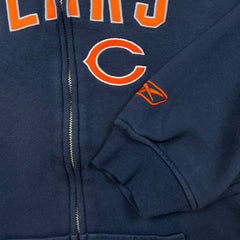 Vintage Y2K Reebok Chicago Bears Hoodie Mens Large Blue Full Zip Sports NFL Football Sweater
