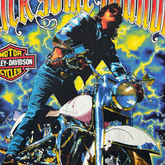 Vintage 1988 Harley Davidson Kick Some Thunder T Shirt Mens XL Black Faded USA Tee