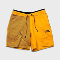 Nike Jordan Shorts Mens Small Yellow Jumpman Tech Fleece Sportswear Pocketed