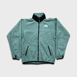 Vintage 90s The North Face Jacket Womens Small Green Full Zip USA Denali Fleece
