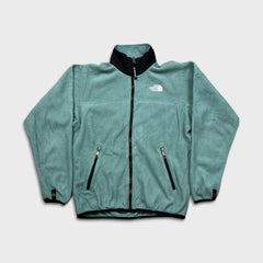 Vintage 90s The North Face Jacket Womens Small Green Full Zip USA Denali Fleece