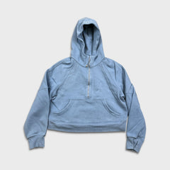 Lululemon Scuba Oversized 1/2 Zip Hoodie Womens XS Blue Hooded Sweater