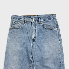 Vintage 90s Levi's 550 Jeans Mens 33x32 Blue Relaxed Fit Tapered Leg Light Wash Pants