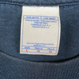 Vintage 90s Blank T Shirt Mens Large Blue Made In USA Faded Short Sleeve Tee
