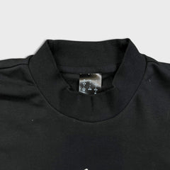 Adidas Sweatshirt Womens Large Black French Terry Loose Fit Graphic Pullover Crewneck