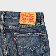 Levi's 505 Jeans Mens 30x30 Blue Regular Fit Straight Leg Dark Wash Faded Denim Pants